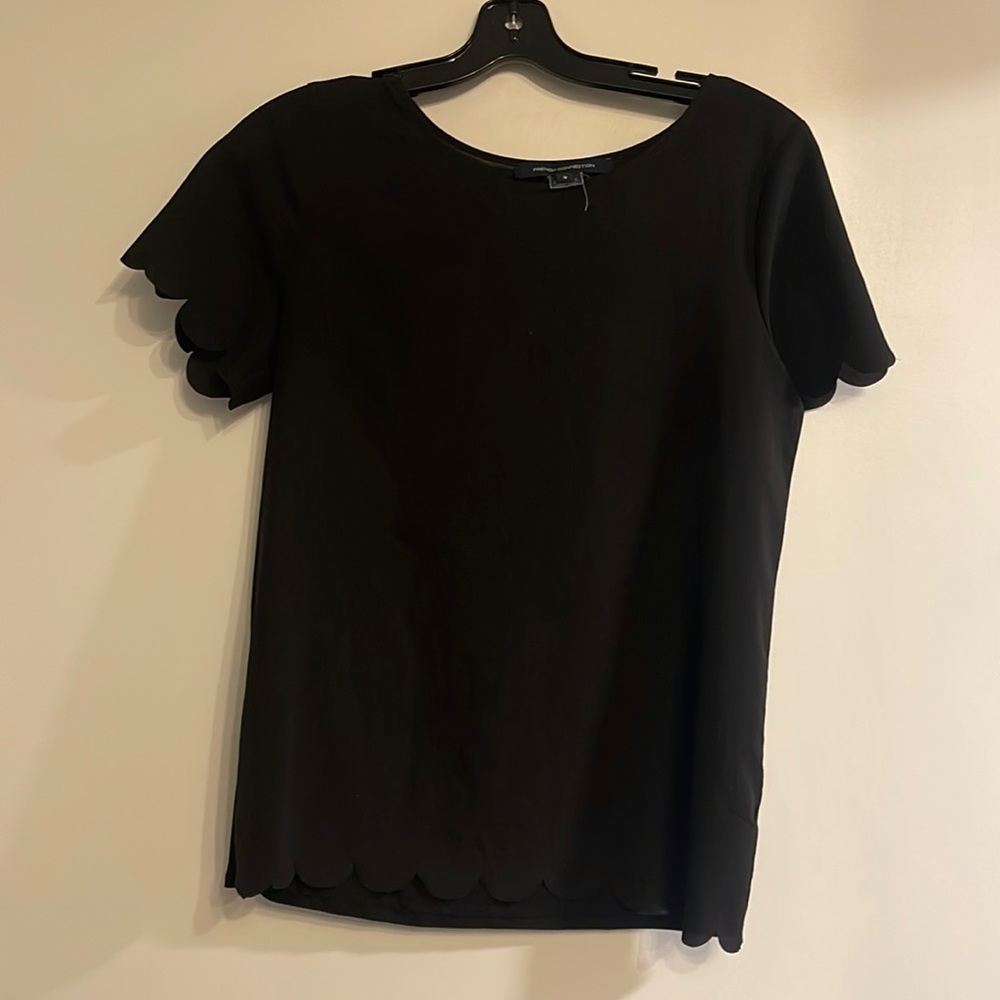 French Connection Black T Shirt, Size Small